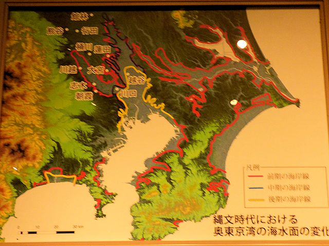 埼玉県立博物館 縄文時代の海水面